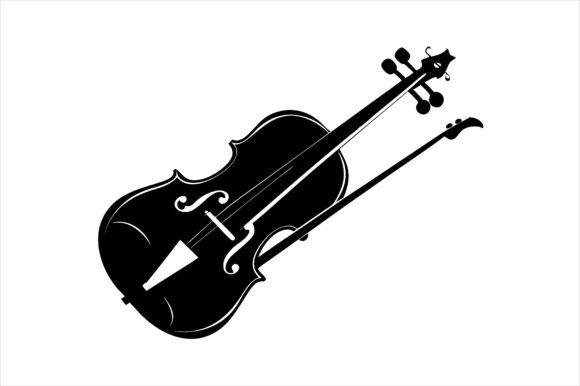 Acoustic Violin Silhouette Vector Bundle: A Versatile Design Resource for Creative Projects