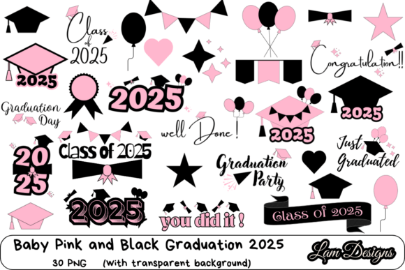 Baby Pink and Black 2025 Graduation PNG: A Modern Twist for Celebrating Milestones