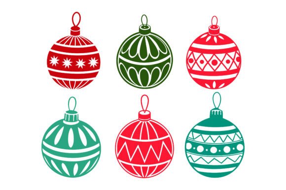 Christmas Ball Icon Vector Bundle