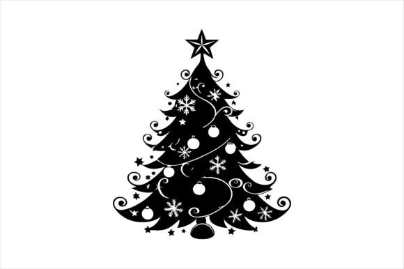 Christmas Tree Icon Silhouette Vector: A Versatile Design for Multiple Uses