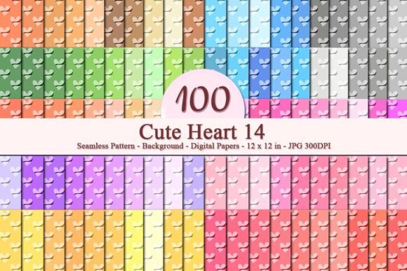 Cute Heart 14 Seamless Pattern for Business and Creative Projects