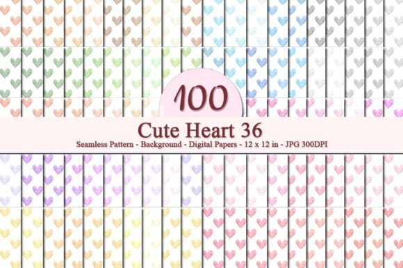 Cute Heart 36 Seamless Pattern – A Strategic Design Asset for Branding and Creativity