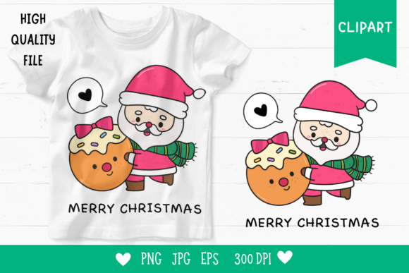 Cute Santa Gingerbread Kawaii Christmas Clipart: A Festive Digital Resource for All Your Holiday Projects