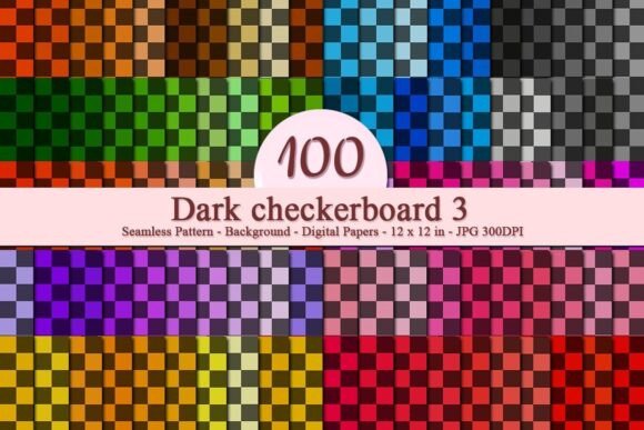 Dark Checkerboard 3 Seamless Pattern: A Versatile Design Tool for Modern Creators
