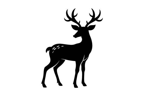 Deer Silhouette Vector Icon: A Versatile Design Element
