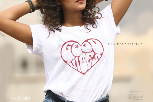 Design Your Groovy Shirts with Good Vibes Heart