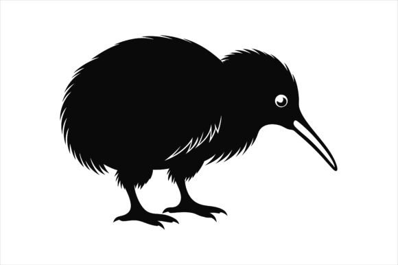 Enhance Your Brand with the Kiwi Bird Silhouette Icon Vector