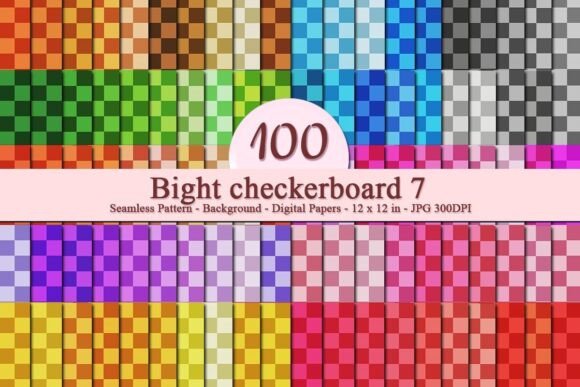 Enhancing Brand Identity and Creativity with Bight Checkerboard 7 Seamless Pattern