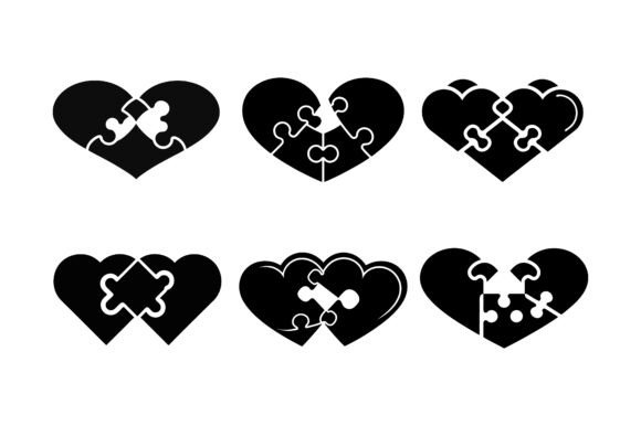 Heart Puzzle Silhouette Vector Bundle: A Creative Solution for Designers and Businesses