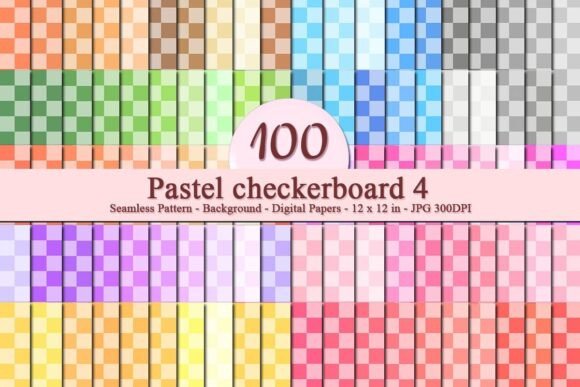 Pastel Checkerboard 4 Seamless Pattern: A Versatile Design for Modern Businesses