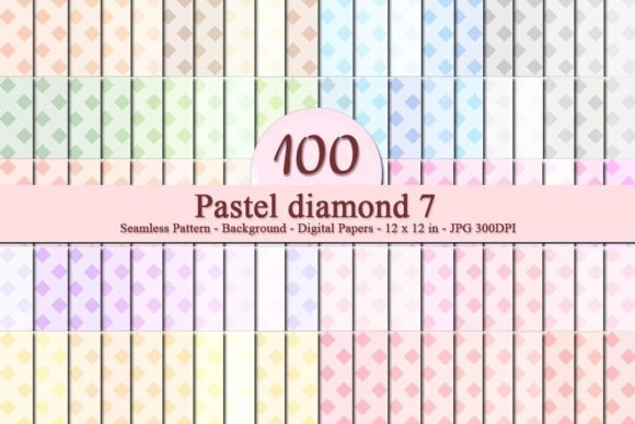 Pastel Diamond 7 Seamless Pattern for Modern Design Projects