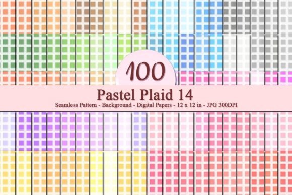 Pastel Plaid 14 Seamless Pattern: A Versatile Digital Design Resource for Modern Creativity