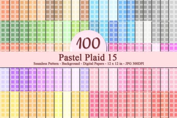 Pastel Plaid 15 Seamless Pattern for Creative Projects