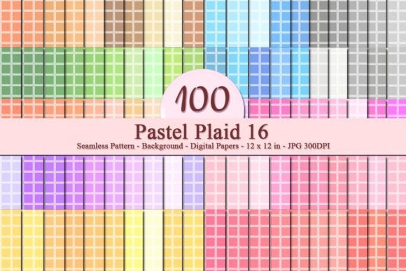 Pastel Plaid 16 Seamless Pattern – A Versatile Design Resource