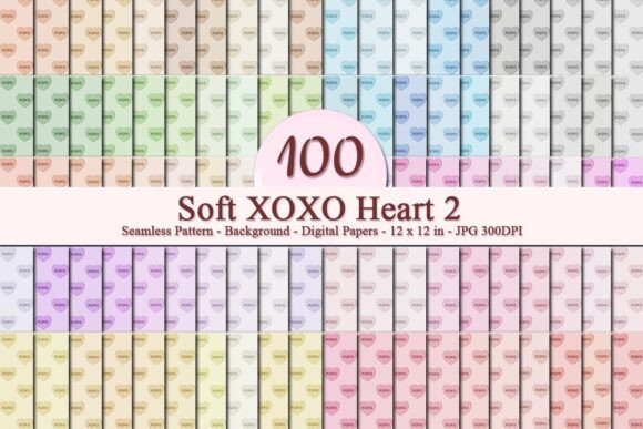 Soft XOXO Heart 2 Seamless Pattern: A Versatile Design for Creative Businesses