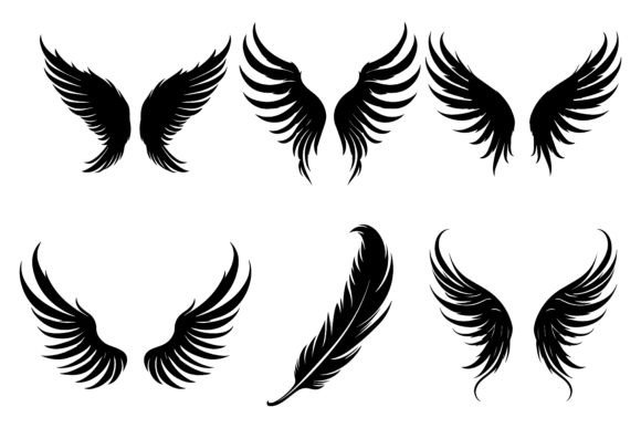 Wings Vector Silhouette Bundle Set: A Creative Asset for Print-on-Demand and More