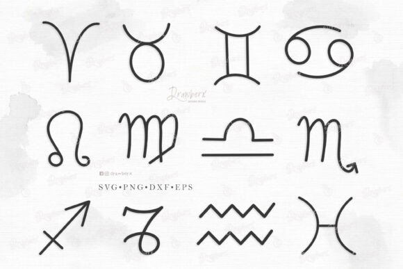 Zodiac Sign Horoscope Logo Line SVG PNG: A Versatile Design Resource for Creators